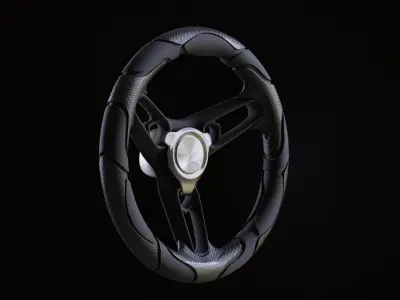 Racing Steering Wheel car  boat 3D model