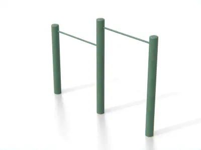 Outdoor Pull-Up Bars Low-poly 3D model
