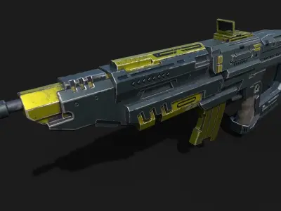 Sci-Fi Rifle - AR MKX IV Low-poly 3D model