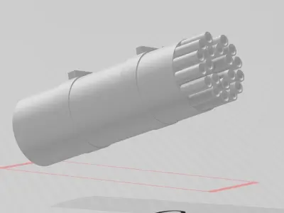 Russian B-8V20A Missile Pod 3D print model