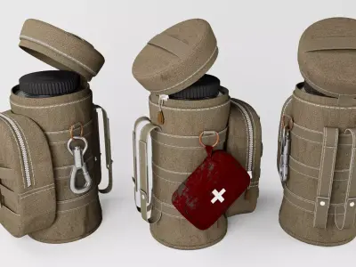 Tactical Pouch 3d low poly Game Asset Low-poly 3D model