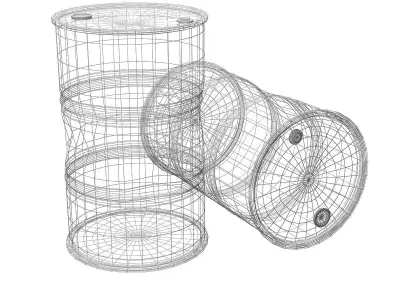 Metal oil Barrel 3D model