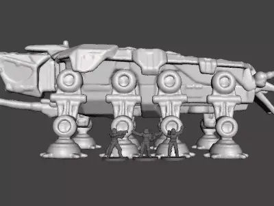 6MM SCALE AT-OT WALKER MINIATURE MODEL FOR SCIFI GAMES EPIC 3D print model