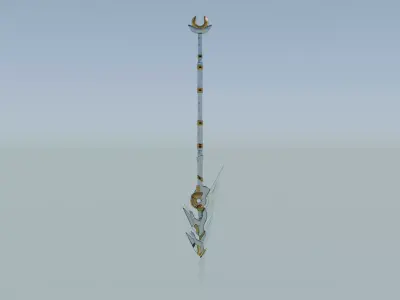 Sci-Fi Cyber Spear Low-poly 3D model