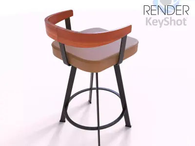 Bar Stool CRS Free low-poly 3D model