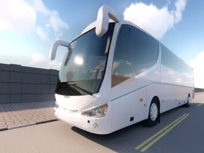 Bus irizar i6 medium poly 2011 Free low-poly 3D model