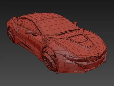 Hover sport cars Set 5in1 3D model