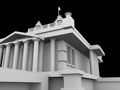 3D Asian Temple 3D model