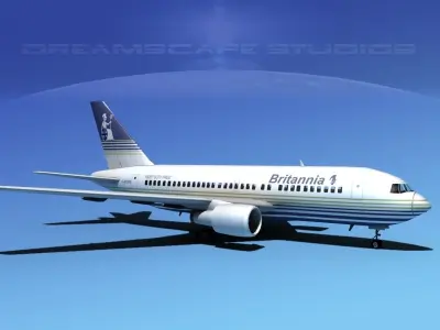 Boeing 767-100 Britannia Airways 3D model