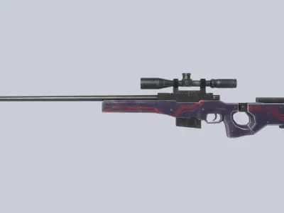 AWP - Graphic Low-poly 3D model