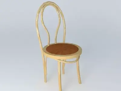 bent wood cafe chair Free 3D model