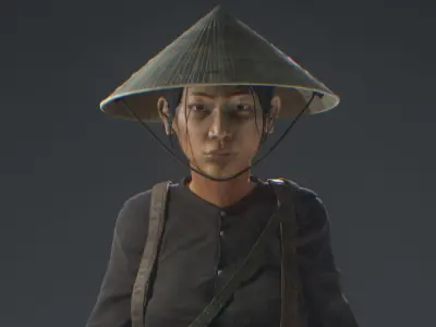 VietnamWar soldier bundles Low-poly 3D model