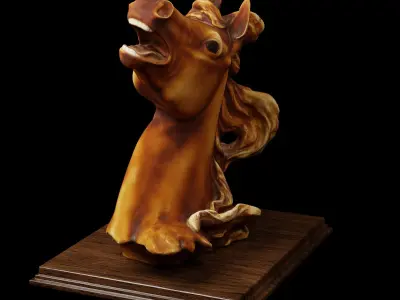 Sculpture of a horse head 3D model