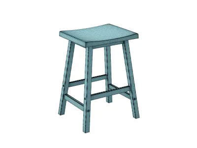 Seat Bar Satori Saddle 24 walnut 3D model