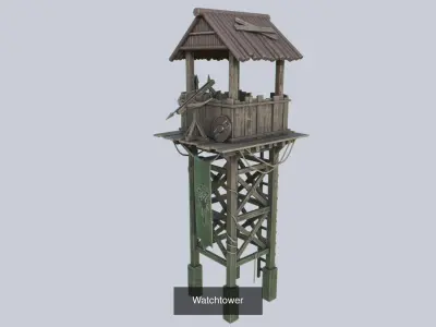 Watchtower collection 3D Model Pack