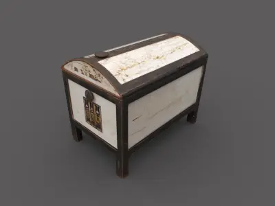 Egyptic Chest Low-poly 3D model