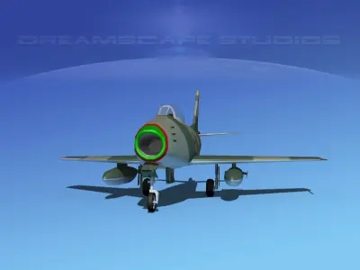 North American F-86 Sabre Jet Italy 3D model