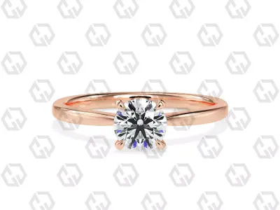 Ring 159 Round shape with hidden signature diamond both side 3D print model