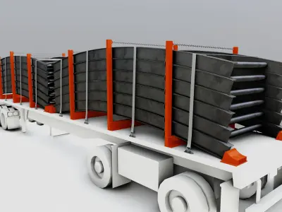 CARGO MODELS FOR TRUCK TRAILER-Bridge Modul Type-1-1 3D model