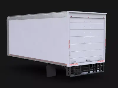 US Box Truck Body Low-poly 3D model