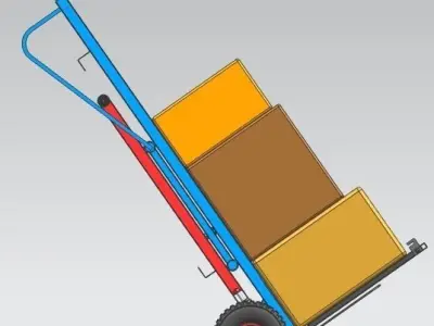Handle Truck For Workshop - Trolley 3D model