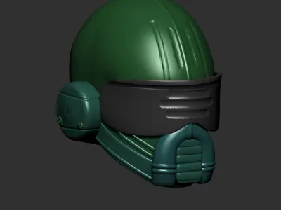 helmet high poly sculpt 3d printable  3D model order