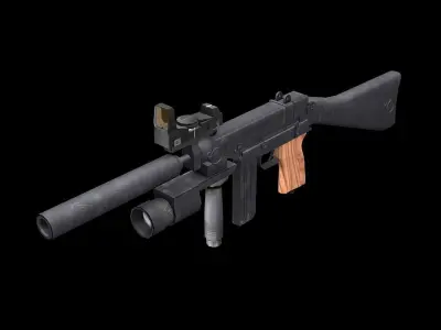 Scorpion vz61 SMG Low-poly 3D model