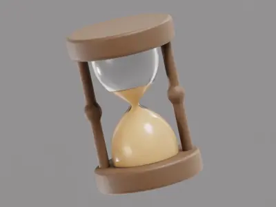 Hour Glass Low-poly 3D model