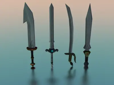 Sword Pack Low-poly 3D model purchase
