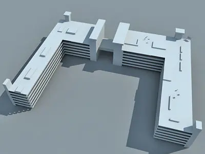 Detailed Complex Building 83 3D model