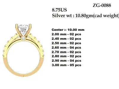Wedding Ring  3D print model 445