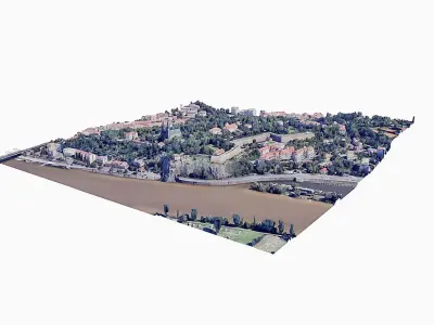 Vysehrad castle Low-poly 3D model