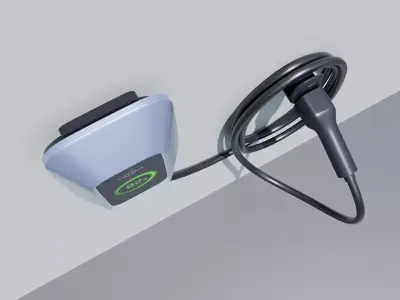Wall-mounted EV Charger - Electric Vehicle Charging Station 3D model