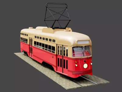 PCC SNCV Tram Low-poly 3D model