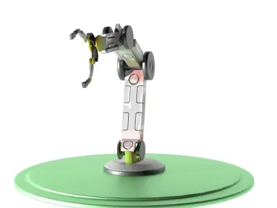 Robot arm low poly Low-poly 3D model
