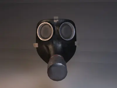 Gas masks collection Low-poly 3D model