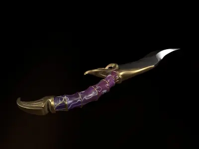 Fantasy Dagger - PBR Low-poly Model  Low-poly 3D model