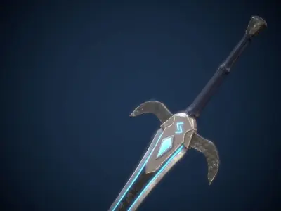 Fantasy Weapon Pack PBR Low-poly 3D model