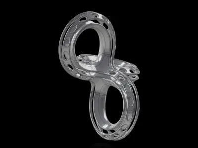 keylock infinity ring 3D print model