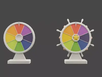 Spinning Wheel Low-poly 3D model get