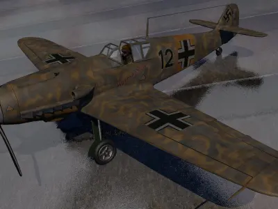 Messerschmitt Bf-109 F-2 Fritz 3D model
