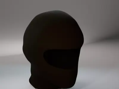 Black Balaclava Mask 3D Model  Free low-poly 3D model