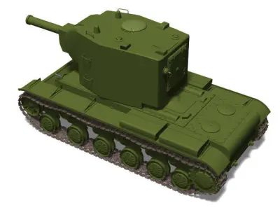 Soviet heavy tank KV-2 3D model