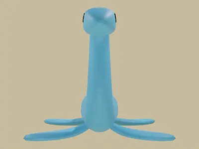 elasmosaurus cute 3D model 3D model