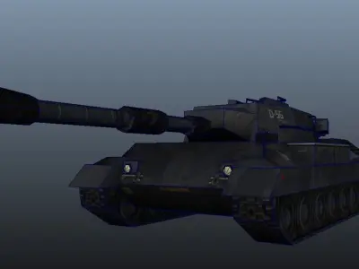 Simple Tank Low-poly 3D model by cerberus