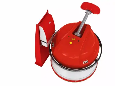 Farm Feed Pusher Robot Machine Low-poly 3D model