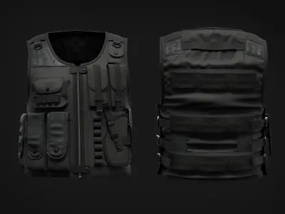 Military Vest Set 3D model