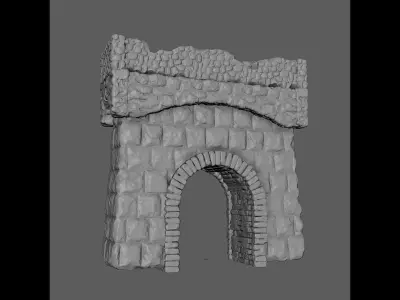 Medieval Castle Structure - Tower E 3D model