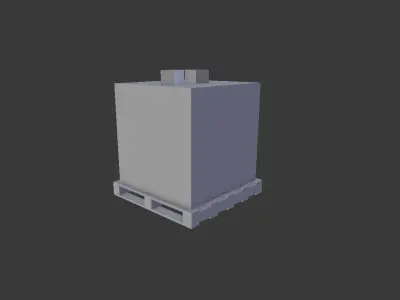 Bricks Pallet Low-poly 3D model