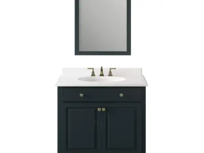 OVE Ashmore Antique Black 36 Vanity  3D model